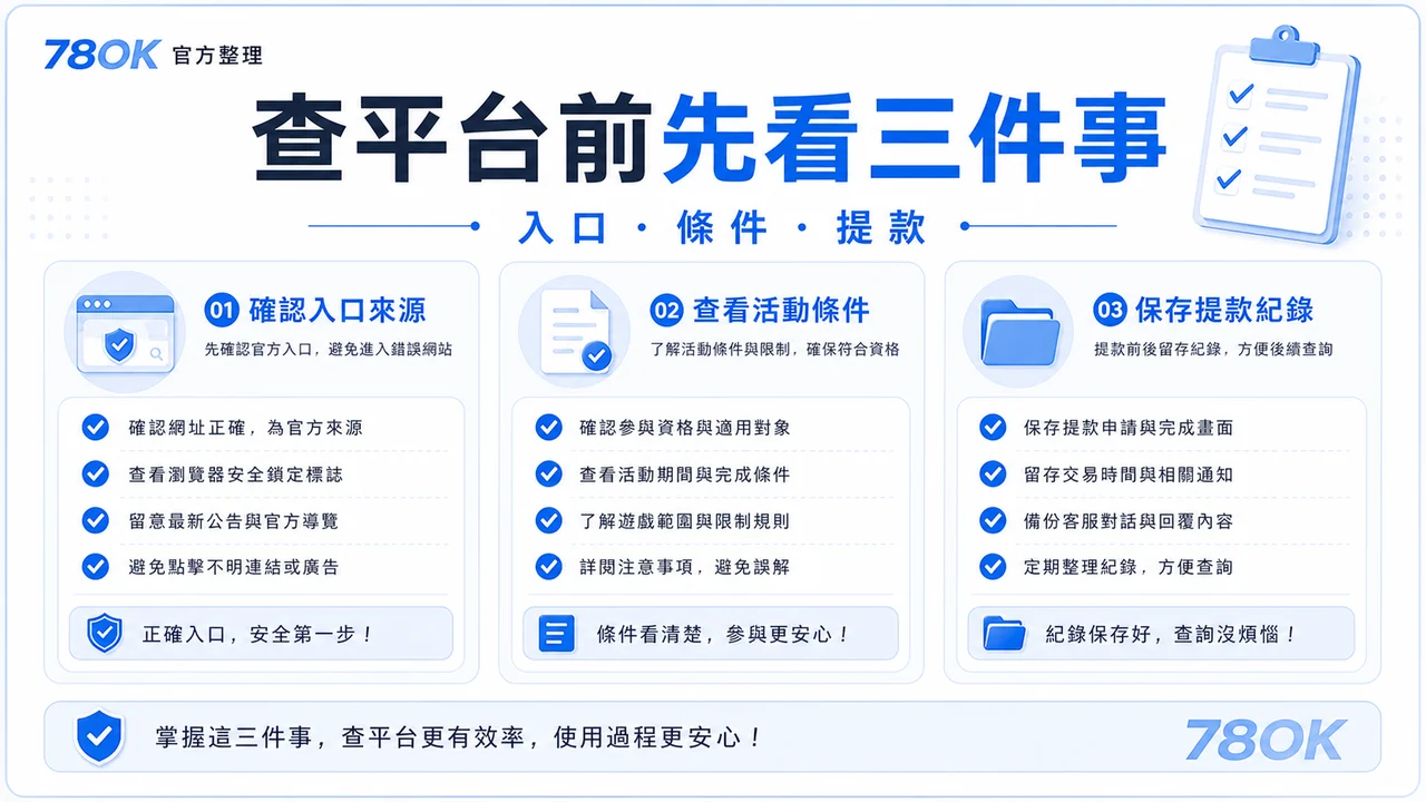 78OK BCR 資訊核對圖，包含入口、條件與紀錄