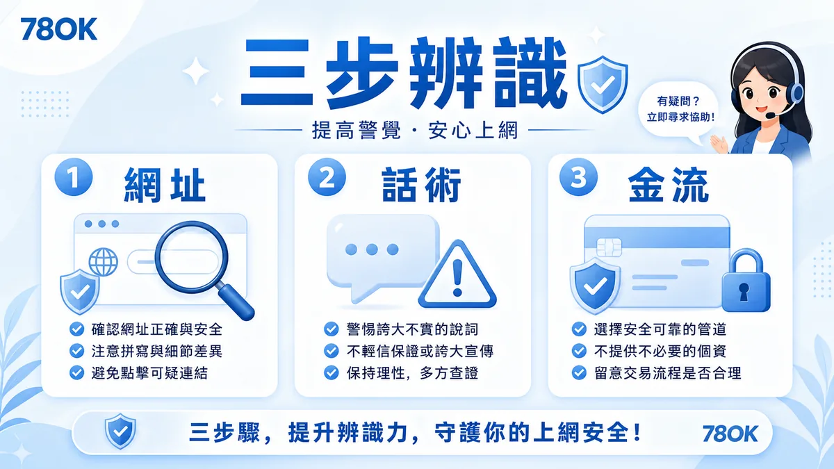 三步辨識：網址、話術與金流