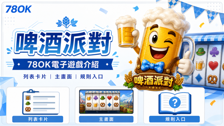 啤酒派對怎麼玩?78OK電子列表卡片、主畫面與規則入口整理 2 78OK啤酒派對電子遊戲介紹,列表卡片、主畫面與規則入口重點
